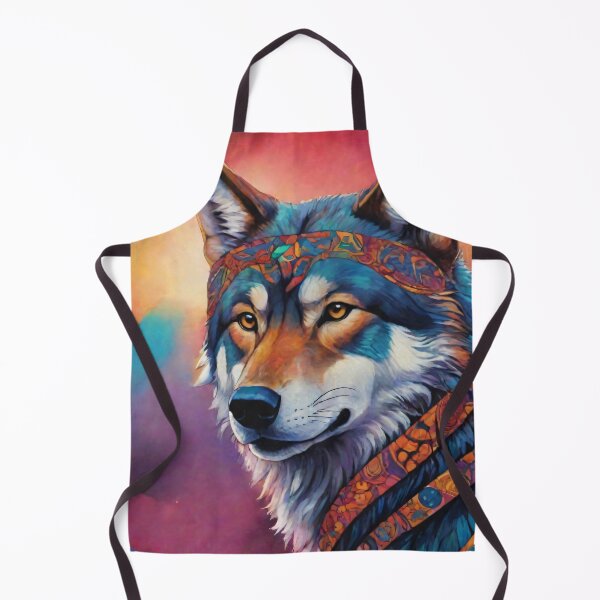 Artikelvorschau, Majestätischer Geisterwolf in leuchtenden Farben entworfen und verkauft von Apex Designs.