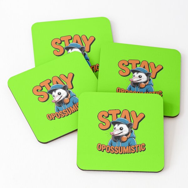 Item preview, Stay Opossumistic – Funny Positive Vibes Design designed and sold by HolisticFurArt.