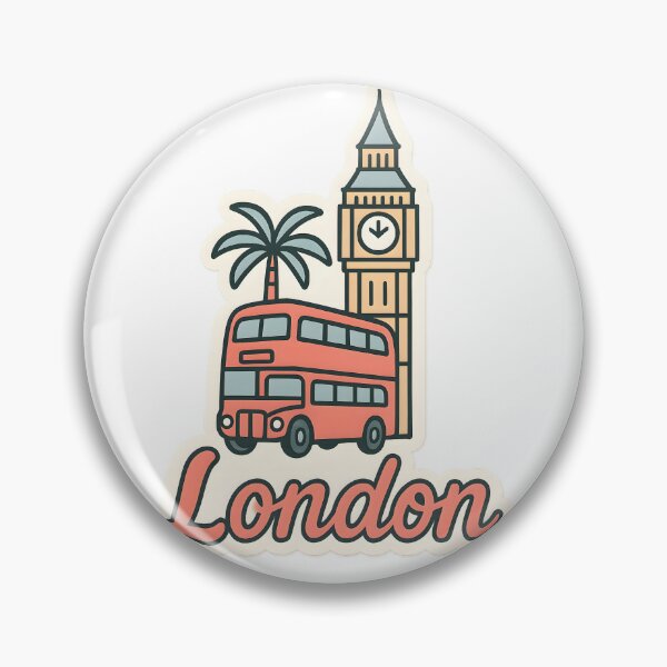 Item preview, London Travel Design – Big Ben and Double-Decker Bus Illustration designed and sold by NeatSplash.