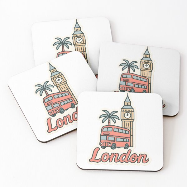 Item preview, London Travel Design – Big Ben and Double-Decker Bus Illustration designed and sold by NeatSplash.