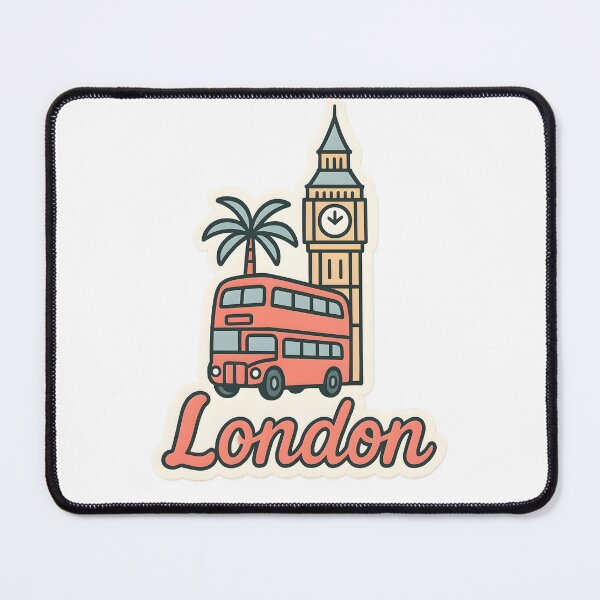 Item preview, London Travel Design – Big Ben and Double-Decker Bus Illustration designed and sold by NeatSplash.