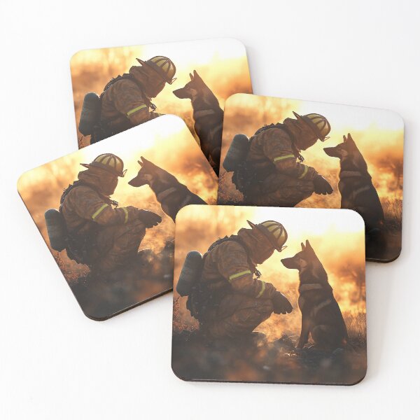 Item preview, Firefighter and Belgian malinois  designed and sold by HalsandTyCustom.