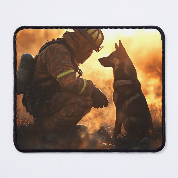 Item preview, Firefighter and Belgian malinois  designed and sold by HalsandTyCustom.