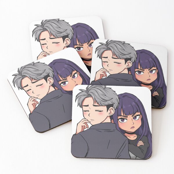 Item preview, K-Pop Couple Anime Style | Y/N and Bias Fan Art Design designed and sold by KPrettyChibi.