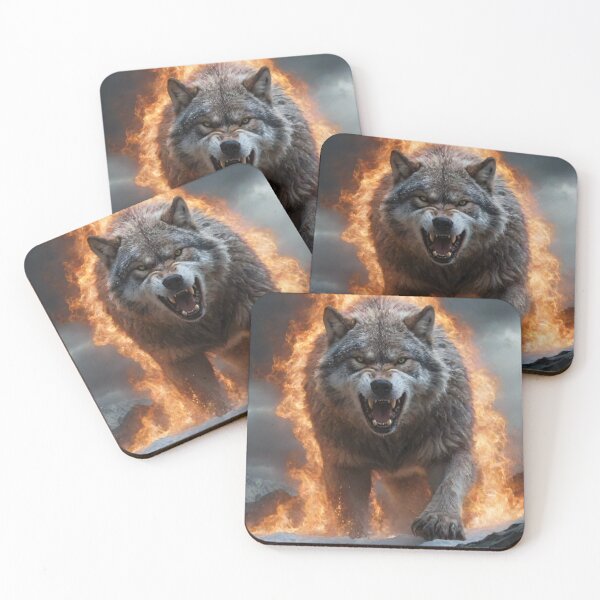 Item preview, Fierce Wolf Engulfed in Flames designed and sold by Apex Designs.