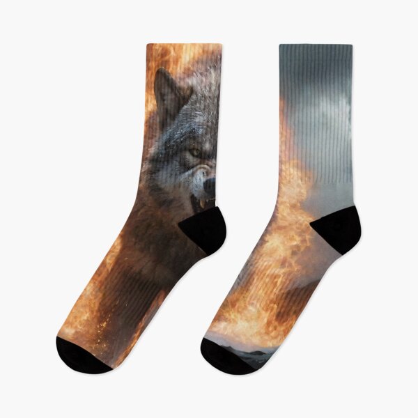 Item preview, Fierce Wolf Engulfed in Flames designed and sold by Apex Designs.