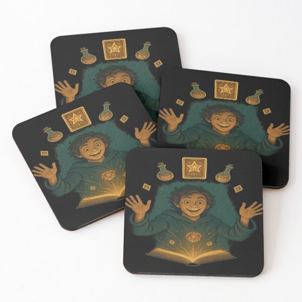 Item preview, Wizard Book of Magic T-Shirt Dice Cards Potion Glow Fantasy RPG designed and sold by POD DYNASTY | Original Print On Demand T-Shirt Graphics.