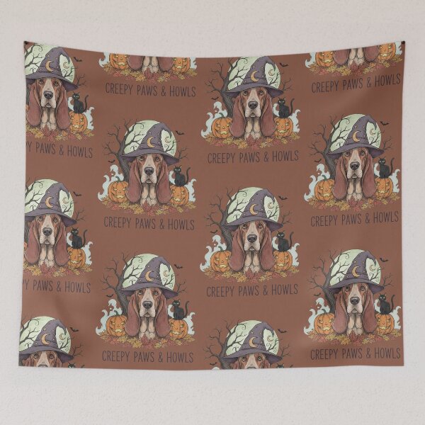 Item preview, Bloodhound Creepy Paws & Howls- Dog Halloween  designed and sold by Too Kool Designing .