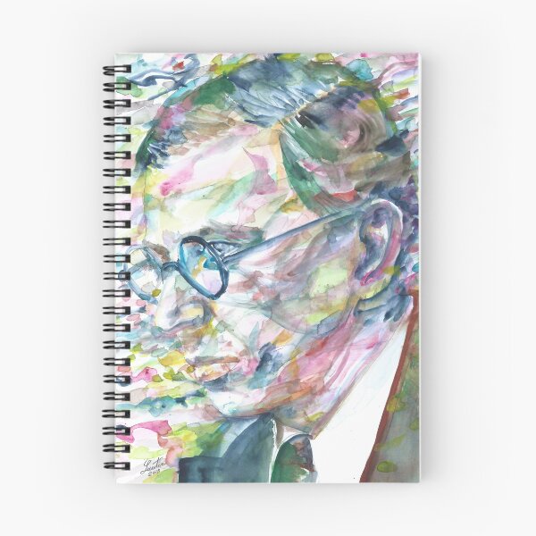Item preview, SARTRE - watercolor portrait.5 designed and sold by lautir.