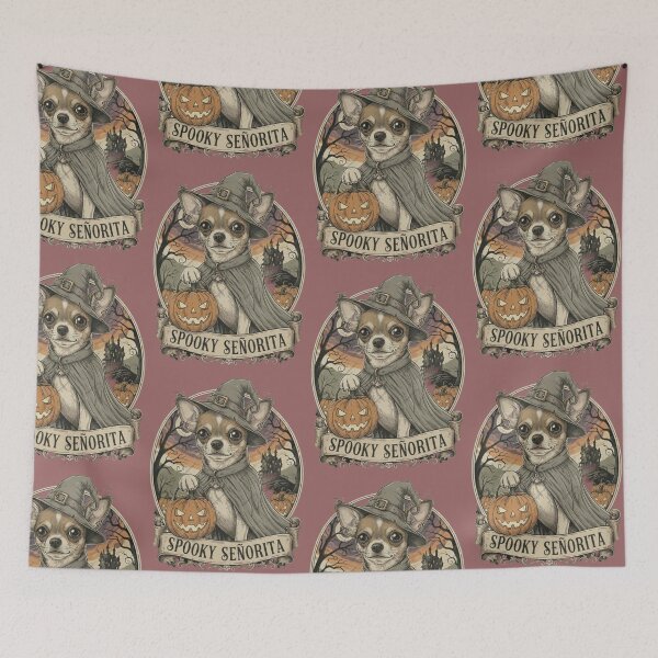 Item preview, Spooky Señorita -Chihuahua- Dog Halloween Design  designed and sold by Too Kool Designing .