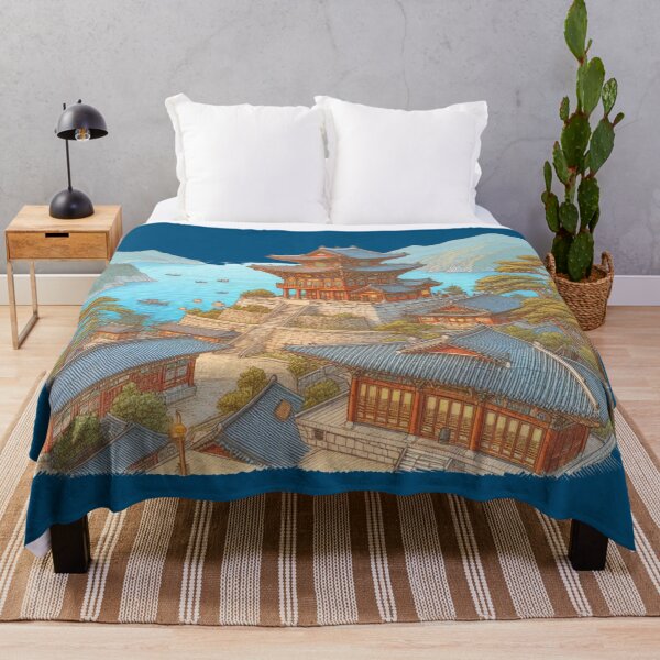 Item preview, Cute Sketch of Naksansa Temple, Sokcho Korea – Scenic Angle View, designed and sold by PaintMeWorld.