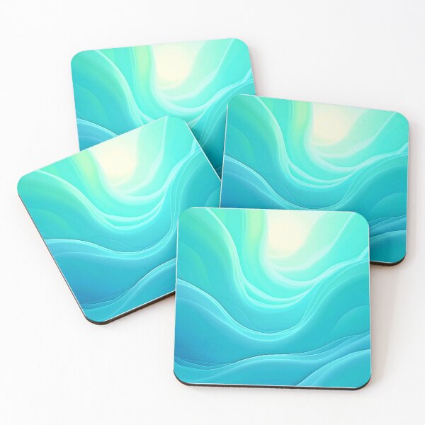 Item preview, Blue Ocean Serenity Abstract Waves Design designed and sold by Health And Fitness Posts e-Store.