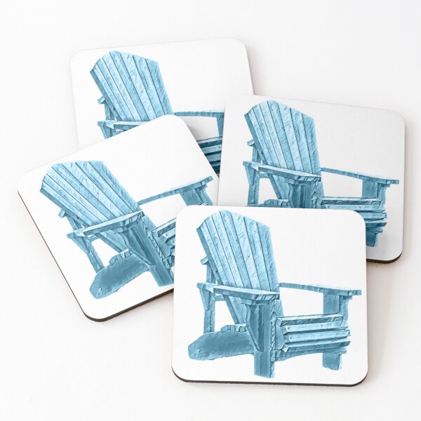 Item preview, Muskoka Chair in Blue Watercolor on White designed and sold by 3rdbrewdesign.