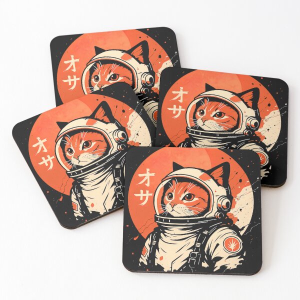 Item preview, Astronaut Cat Portrait Cosmic Space Kitty Graphic designed and sold by SpookshowDesign.