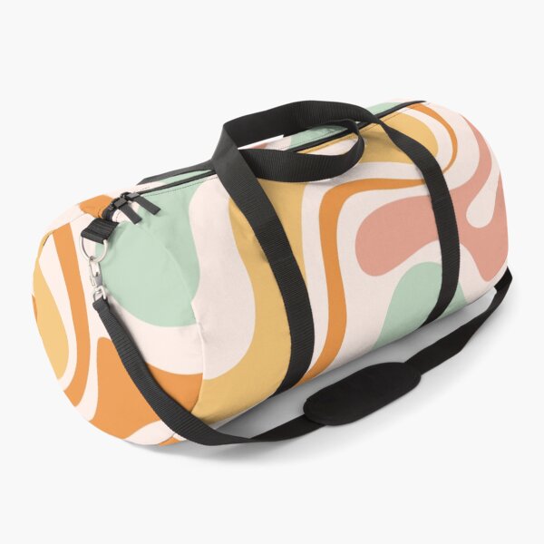 Item preview, Retro Liquid Swirl Abstract Pattern in Celadon Orange designed and sold by kierkegaard.