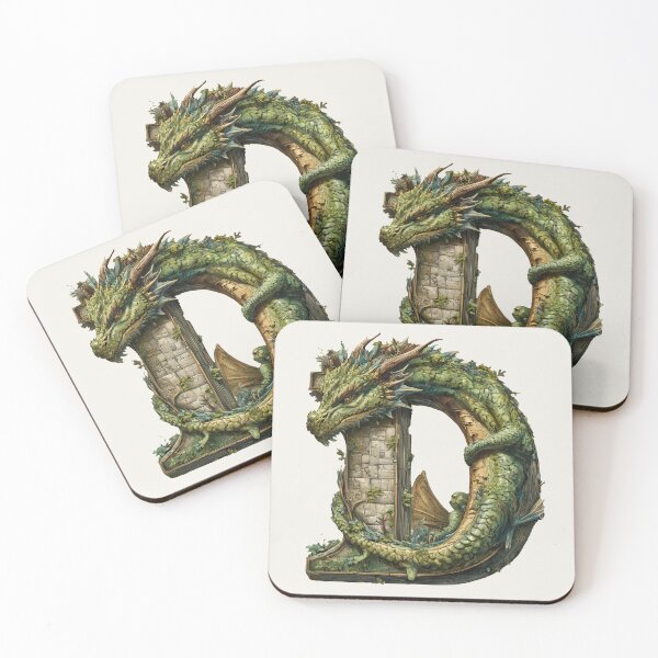 Item preview, Dragonbound Monogram: The Letter D designed and sold by ArgentoArt.