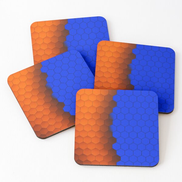 Item preview, Orange and Blue Hexagon Gradient Pattern designed and sold by Bellassi.