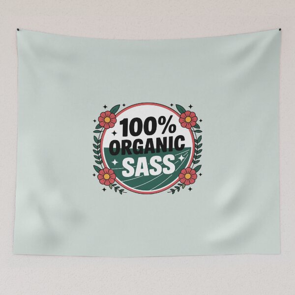 Item preview, 100% Organic Sass – Funny Spring Design designed and sold by Jollys-ArtShop.