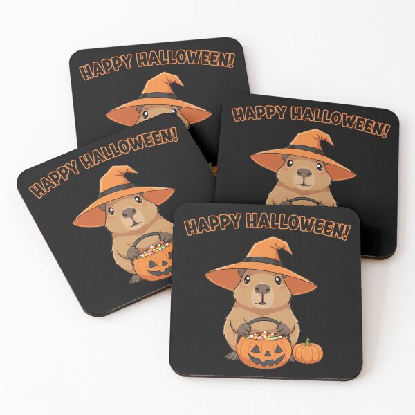 Item preview, Cute Halloween Capybara Costume with Candy Cauldron designed and sold by Dragonfly-10.