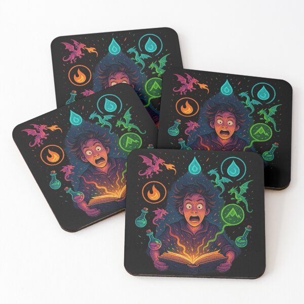 Item preview, Epic Spellbook Chaos – Fantasy Dragons, Magic Symbols & Gamer Style designed and sold by POD DYNASTY.