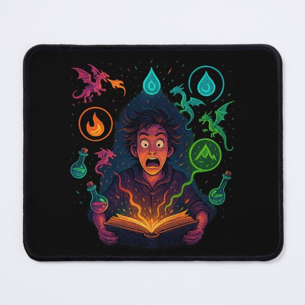 Item preview, Epic Spellbook Chaos – Fantasy Dragons, Magic Symbols & Gamer Style designed and sold by POD DYNASTY.