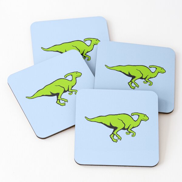 Item preview, Parasaurolophus Dino Running Dinosaur Horn Head Comic Happy designed and sold by shirt-o-mat.
