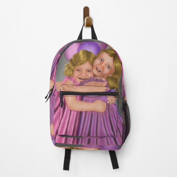 Item preview, Sisters Hugging Art – Childhood Friendship Drawing Redraw designed and sold by springtempest.