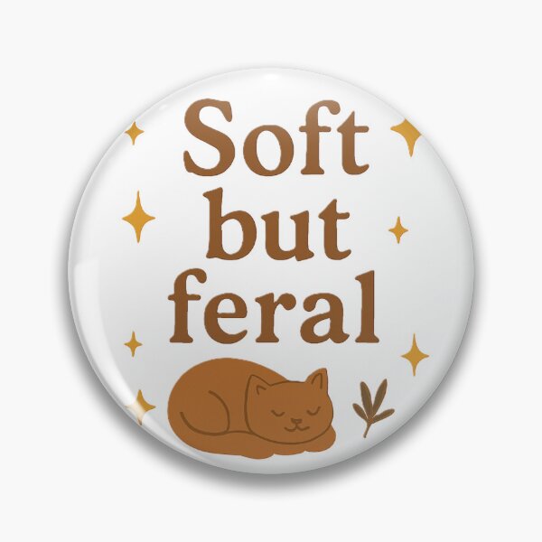 Item preview, Soft but Feral – Cozy Cat & Glitter Vibes designed and sold by Chill Doodles.