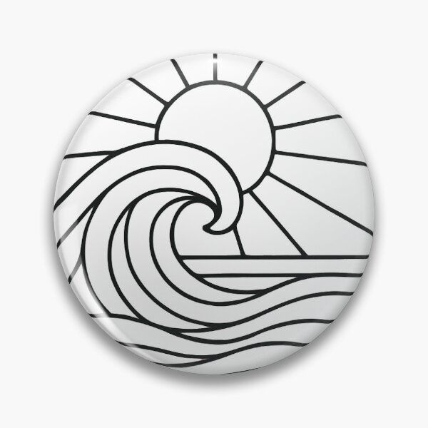 Item preview, Stained Glass Waves and Sun designed and sold by The Painted Topaz.