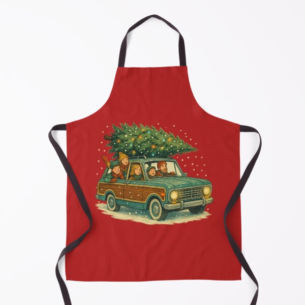 Item preview, Retro 70s Christmas Station Wagon with Tree – Nostalgic Vintage Holiday Design for Gen X Gifts, Journals, Tote Bags, Pillows, and Seasonal Home Décor designed and sold by Eclipse 3699.