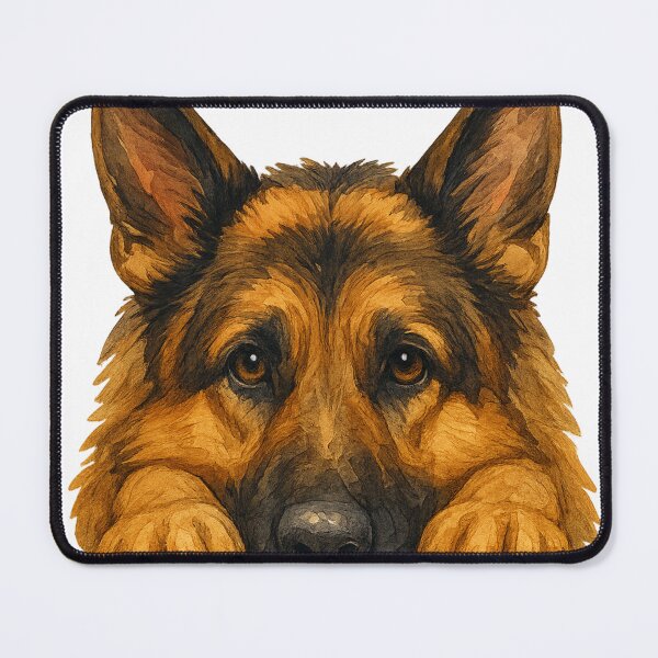 Item preview, Watercolor German Shepherd Dog Illustration designed and sold by Bohospiritart.
