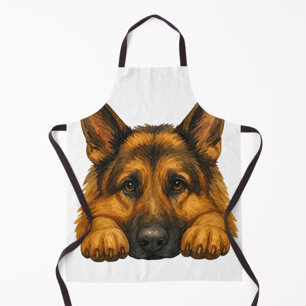 Item preview, Watercolor German Shepherd Dog Illustration designed and sold by Bohospiritart.
