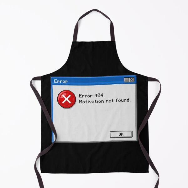 Item preview, 404 Motivation Not Found Retro Error designed and sold by FadedWorkshop.