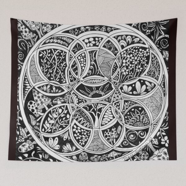 Item preview, Fantasy Doodles "Beginnings" in Black and White Collection designed and sold by Traci Owings Design.