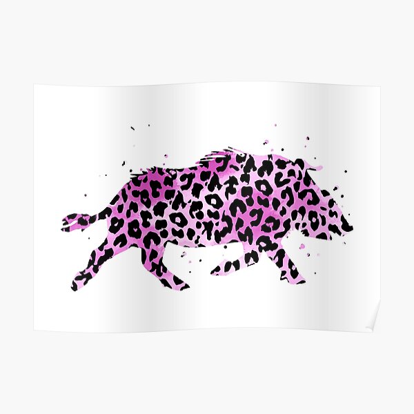 Wild Boar, watercolor wild Boar Poster