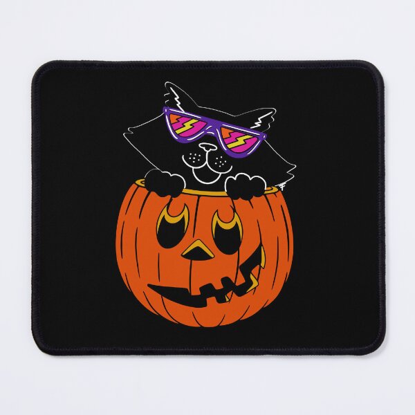 Item preview, Black Cat Jacko’lantern - Black Background designed and sold by The Abysmall.