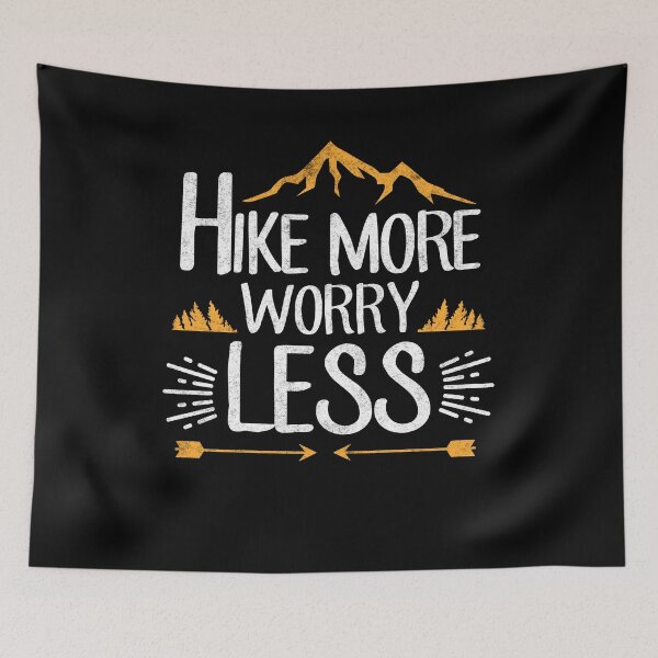 Item preview, Hike More Worry Less - Funny Hiking designed and sold by Captain Mood.