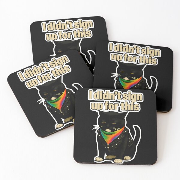 Item preview, Grumpy Tuxedo Cat in Punk Vest & Neon Bandana – Funny Cat Sticker designed and sold by catastrocat.