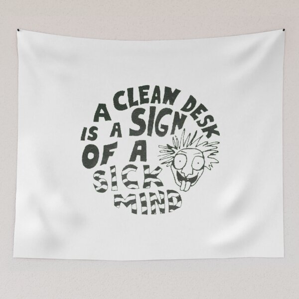 Item preview, Vintage A Clean Desk Is A Sign Of A Sick Mind designed and sold by QuayTradingCo.