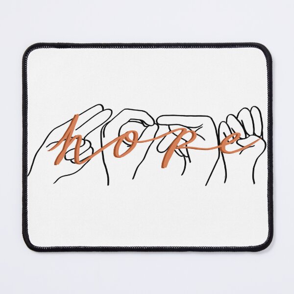 Aperçu de l'œuvre ESPOIR en ASL et en cursive créée et vendue par KBossDesigns.