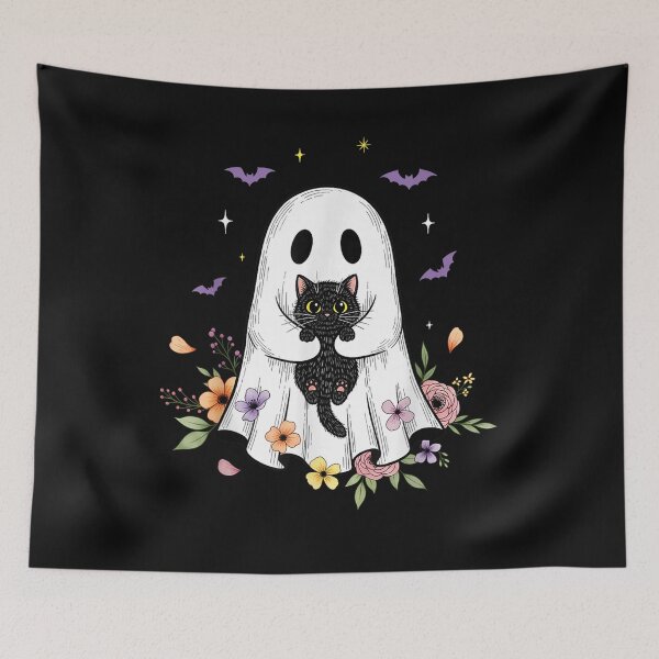 Item preview, Ghost Black Cat Halloween designed and sold by BASKF.