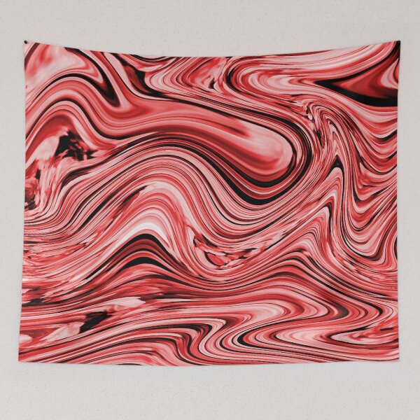 Item preview, Black And Red Liquid Marble Texture - Marble Abstract Art designed and sold by SoccaTamam.