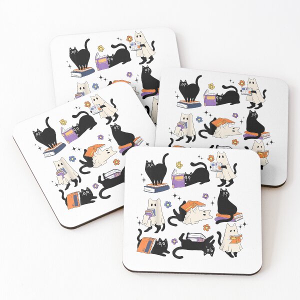 Item preview, Ghost Cat Reading Book Halloween 2025 designed and sold by BASKF.