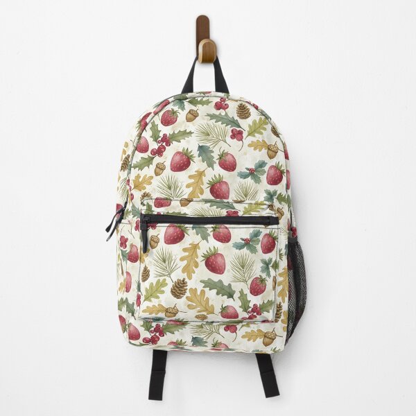 Item preview, Berry Merry Christmas Pattern, Watercolor Strawberries, Pinecones, Festive Foliage designed and sold by matchakpop.