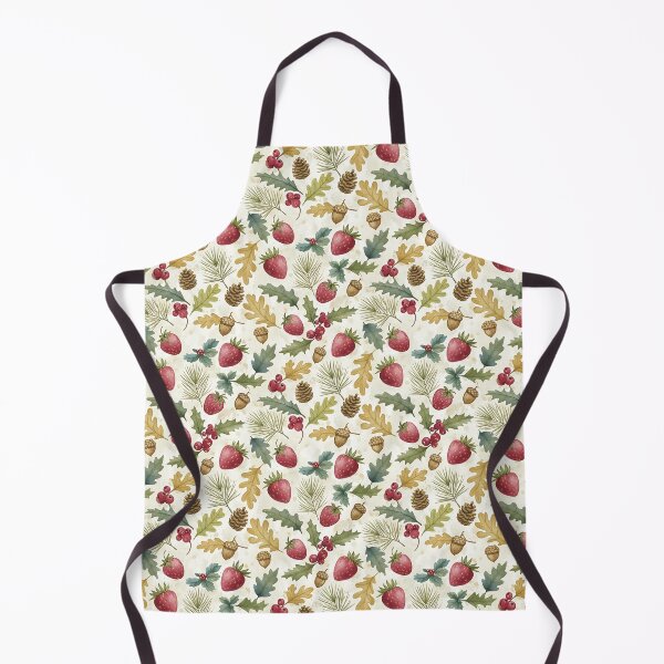 Item preview, Berry Merry Christmas Pattern, Watercolor Strawberries, Pinecones, Festive Foliage designed and sold by matchakpop.