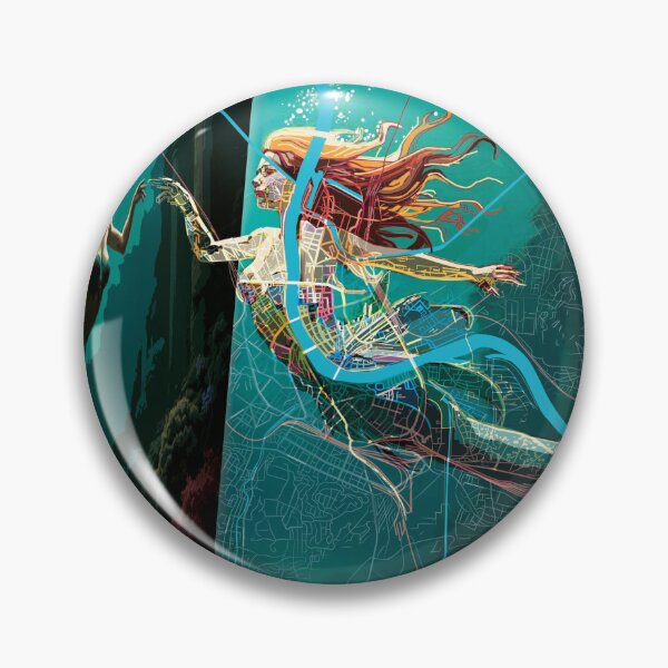 Item preview, DREAM WORLD • Basel Citymap Artwork "MERMAID" designed and sold by procreaction.