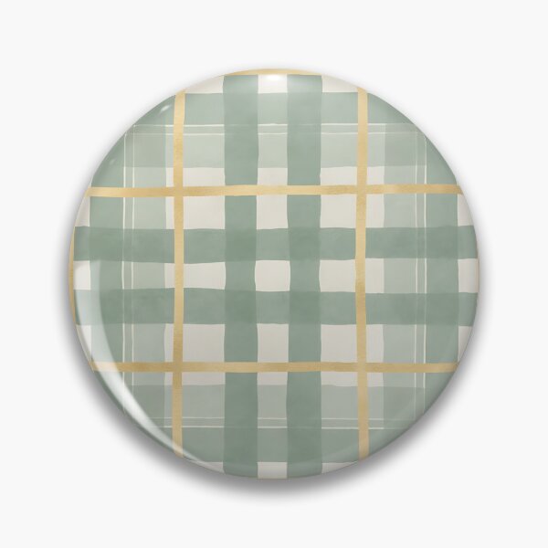 Item preview, Green and Gold Plaid Pattern, Elegant Watercolor Checkered Design designed and sold by matchakpop.