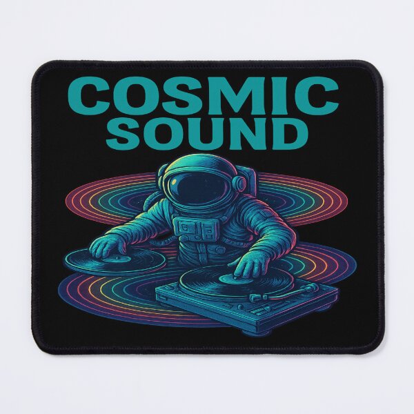 Item preview, Cosmic Sound Astronaut DJ T-Shirt – Neon Space Vinyl Music designed and sold by POD DYNASTY.