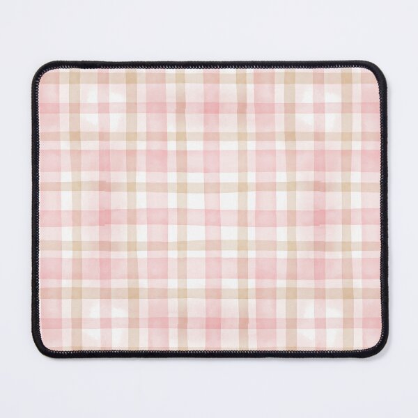 Item preview, Pink and Beige Coquette Plaid Pattern, Elegant Watercolor Checkered Design designed and sold by matchakpop.