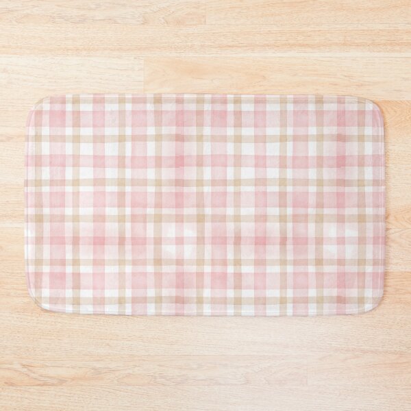Item preview, Pink and Beige Coquette Plaid Pattern, Elegant Watercolor Checkered Design designed and sold by matchakpop.